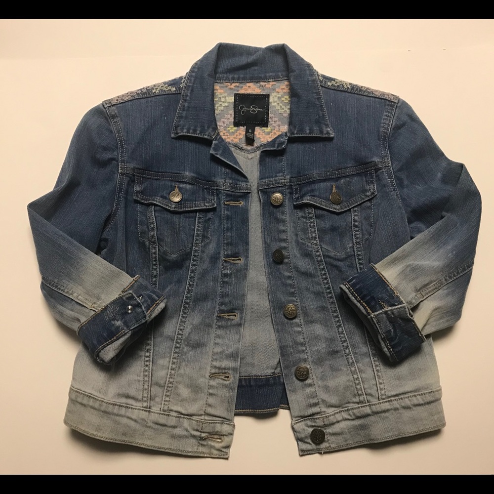 Jessica Simpson Pixie Denim Fitted Jacket